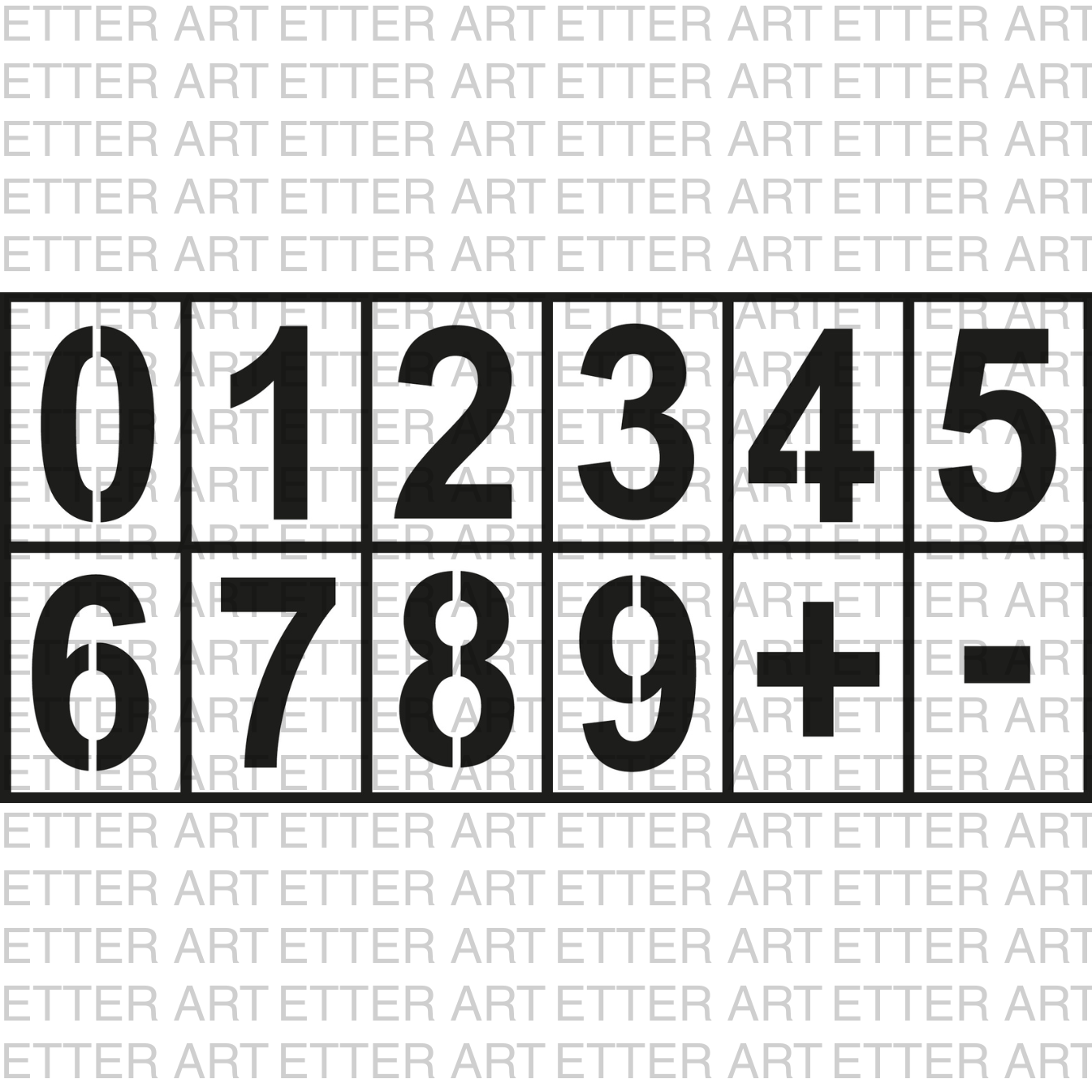 NUMBER SET BOLD STYLE - 14,8 × 21,0 cm