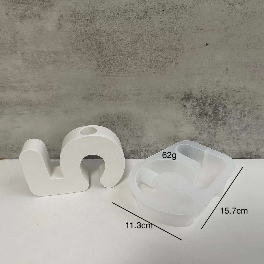 Silikonform 3D Zahlen Fünf